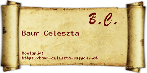 Baur Celeszta névjegykártya